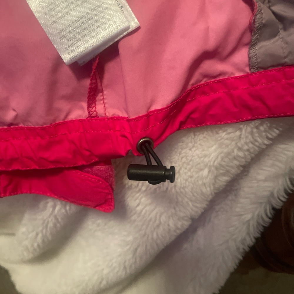 Pink and Gray Jacket with Adjustable Hem